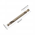 Uxcell Hss Twist Double End Drill Bits Titanium Coating Straight Shank Spiral Rotary Tool 4 2mm Drilling Dia 10pcs