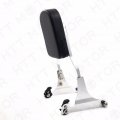 Httmt Mt501-006f- Flame Detachable Backrest Sissy Bar Chrome Compatible With H-d 00-later Fxst Fxstb Fxsts