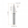 Uxcell Wood Engraving Bit Solid Carbide 3 175mm 1 8 Shank 45 Degree 0 2mm Tip Cnc Router Tool For Acrylic Pvc Mdf Pcb Carving
