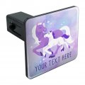 Personalized Custom 1 Line Magical Mom Unicorn And Baby Tow Trailer Hitch Cover Plug Insert
