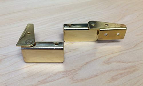Inset Side-mount Glass Door Hinge In Polished Brass 2 Pack