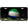 Aluminum License Plate Flag Of Sierra Leone Leonean Soccer 