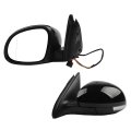 Left Driver Side Mirror For 2009-2017 Volkswagen Tiguan Door W Power Heated Glass Turn Signal Manual Folding Gloss Black Cover 