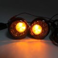 Httmt- Front Matte Black Led Running Brake Turn Signal Indicator Light Compatible With H-d Xl 883 1200 92-17 P N Mt224-019f-mbk