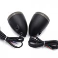 Httmt- Front Matte Black Led Running Brake Turn Signal Indicator Light Compatible With H-d Xl 883 1200 92-17 P N Mt224-019f-mbk