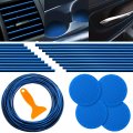 25 Pack Interior Car Accessories 32 Feet Moulding Trim 20 Vent Strips And 4 Cup Holder Decorative Filler Insert Strip Auto Non 