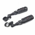 Smt Motorcycle Black Short Angled Adjustable Peg Mounting Kit Wing Zombie Sull Footrest For V-star Roadstar Suzuki Boulevard