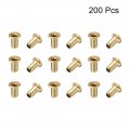 Uxcell Hollow Rivet 3mm X 6mm Through Hole Copper Rivets Grommets Double-sided Circuit Board Pcb 200pcs