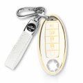Mild East Key Fob Cover 5 Button With Chain Soft Tpu Case Shell Full Protection For Altima Armada Maxima Murano Pathfinder 