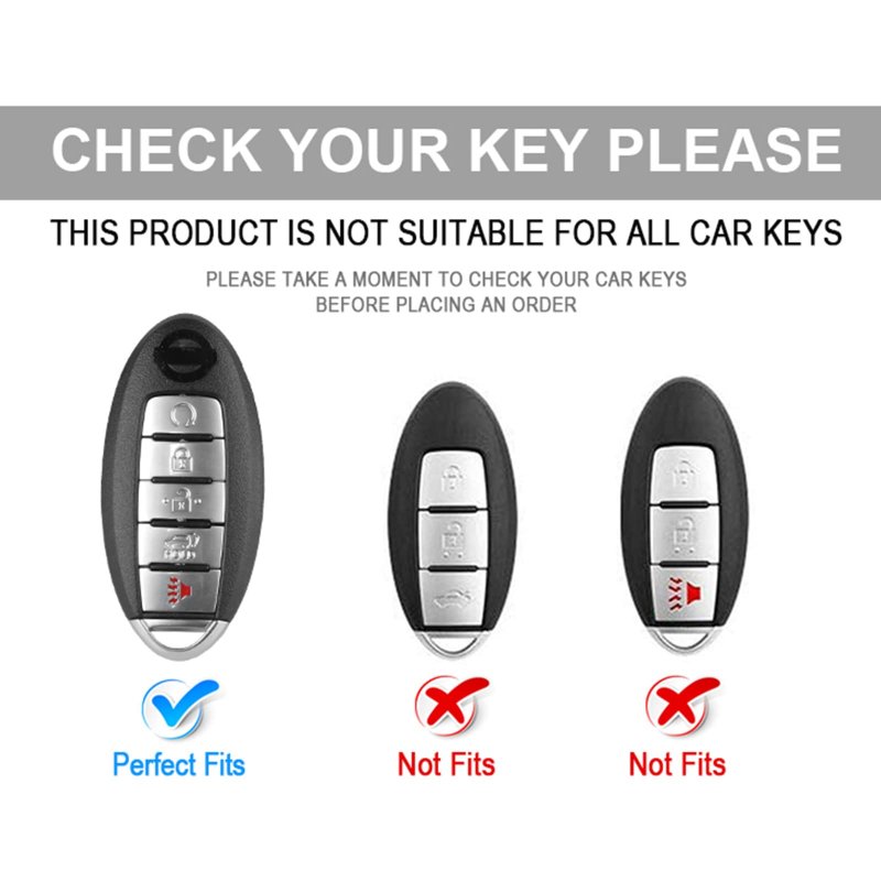 Key Fob Cover With Keychain For Nissan Altima Armada Maxima Murano Pathfinder Rogue And Infiniti Soft Tpu Case 5 Button Remote
