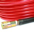 Interstate Pneumatics Ha04-10 Red Pvc Hose Inch00 Feet 300 Psi Safety Factor With 1 4 Steel Industrial Coupler Plug 