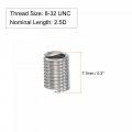 Uxcell Wire Thread Inserts 8-32 Unc 2 5d 304 Stainless Steel Helical Type Coiled Screw Repair Threaded Sleeve Sheath 10pcs