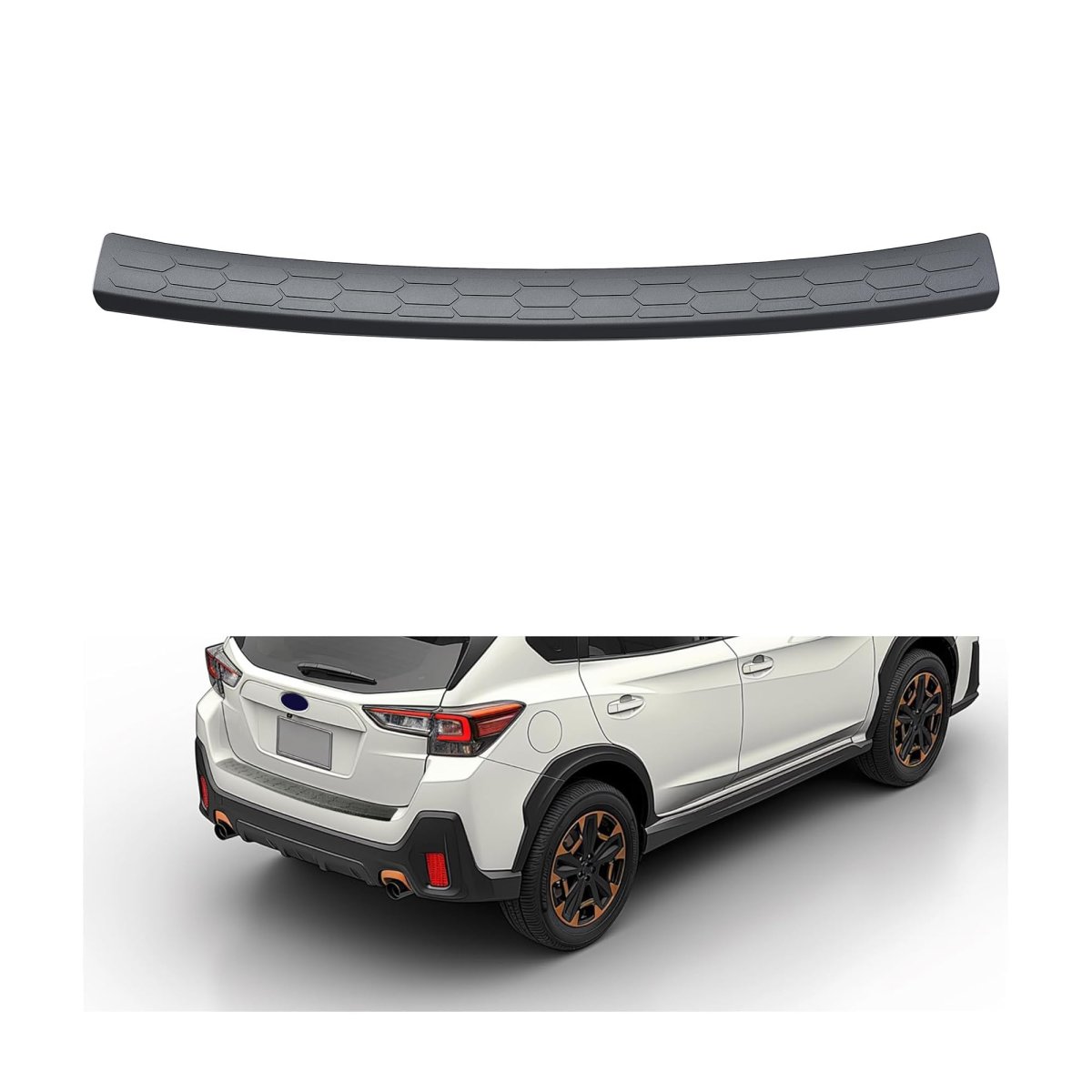 Rear Bumper Protector Guard For 2018 2023 Subaru Xv Crosstrek Black Sill Plate Cover Top Step Pad Trim Cb-2518
