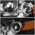 Black Housing Amber Side Projector Headlight Head Lamps Tool Kit Compatible With Honda Accord Coupe 08-12