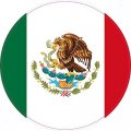 Stickertalk Circular Mexican Flag Vinyl Sticker 4 Inches By 