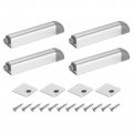 4pcs Push To Open Door Latch Aluminum Alloy Magnetic Latches For Hidden Cabinets Rv Drawers Kitchen Cupboard Silver 