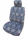 Winnie Fashion Hawaiian Gray Monstera Leaves Separate Head Rest Car Seat Covers 