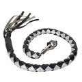 Billys Biker Gear 42 Inch Motorcycle Get Back Whip Black Silver 