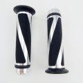Okstno Universal Motorcycle Rubber Gel Handlebar Hand Grips For 7 8 Bar End Handle Bars Sports Bikes Silver