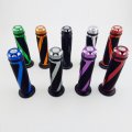 Okstno Universal Motorcycle Rubber Gel Handlebar Hand Grips For 7 8 Bar End Handle Bars Sports Bikes Silver