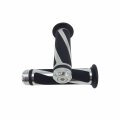 Okstno Universal Motorcycle Rubber Gel Handlebar Hand Grips For 7 8 Bar End Handle Bars Sports Bikes Silver