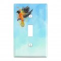 Baltimore Oriole Watercolor Northeastern Bird Plastic Wall Decor Toggle Light Switch Plate Cover 