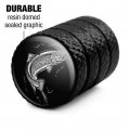 Brown Trout Illustration Valve Stem Caps For Tire Rim Wheel Aluminum Black