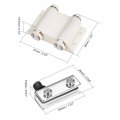 Uxcell 5-6mm Glass Door Double Magnetic Catch Latch Closures Abs White With Clamp Set