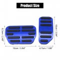 X Autohaux Blue Brake Foot Pedals Pad Kit Non-slip No Drill Aluminum Alloy Accelerator Pedal Covers For Toyota Corolla Rav4