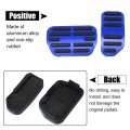 X Autohaux Blue Brake Foot Pedals Pad Kit Non-slip No Drill Aluminum Alloy Accelerator Pedal Covers For Toyota Corolla Rav4