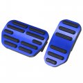 X Autohaux Blue Brake Foot Pedals Pad Kit Non-slip No Drill Aluminum Alloy Accelerator Pedal Covers For Toyota Corolla Rav4