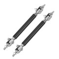 Car Bumper Protector 2pcs 75mm Universal Front Rear Lip Rod Splitter Strut Tie Support Black 