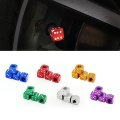 28pcs 7 Color Metal Dice Wheel Tyre Valve Tire Dust Caps Car Bike Stem
