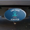 Loch Chess Monster Lochness Funny Humor Oval Tow Trailer Hitch Cover Plug Insert