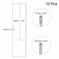Uxcell 10 Pcs 0 7mm Mini Micro Twist Drill Bits High-speed Steel Straight Shank Extra Long Bit 80mm For Aluminum Alloy