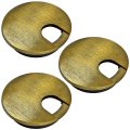Electriduct 2-3 8 Metal Desk Grommet Two-piece Design Brushed Bronze 3 Pack Set 