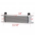 10 Row An10 Universal Aluminum Transmission Engine Oil Cooler Filter Relocation Kit
