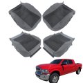 Cloth Front Driver And Passenger Side Bottom Top Lean Back Seat Cover Gray With Black Replacement For Ram 1500 2500 3500 4500 