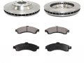 Front Brake Semi-metallic Pad And Rotor Kit Compatible With 2002-2005 Chevy Trailblazer 