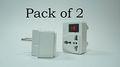 Wtp Travel Plug Adapter With Power On Off Switch Type C For Europe Asia Pack Of 2 