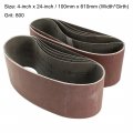 Uxcell 4-inch X 24-inch Aluminum Oxide Sanding Belt 800 Grits Sandpaper Flush Joint For Sander 10pcs