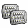 Aaiwa Led Headlights 7x6 5x7 45w Sealed Beam 2pcs Hi Low Rectangle Headlight Replacement For Wrangler Yj Cherokee Xj Trucks 4x4 