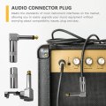 Usonline911 10pcs 1 4 Right Angle Plugs 6 35mm Guitar Ts Mono Male Solder Jack Connector Audio 90 Degree Plug Cable