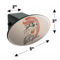 Wonder Woman Deflecting With Bracelets Oval Tow Trailer Hitch Cover Plug Insert