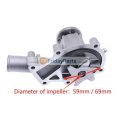 Fridayparts Water Pump 16251-73034 16251-73032 Compatible For Kubota Zd1211 Zd1221l Zd25f Zd28f Zd326p Zd326s Zd331p Engine