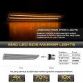 Vipmotoz Full Led Chrome Front Side Marker Lights Compatible With 2010-2012 Ford Fusion Housing Clear Lens Direct Replacement