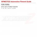 Vipmotoz Full Led Chrome Front Side Marker Lights Compatible With 2010-2012 Ford Fusion Housing Clear Lens Direct Replacement