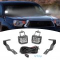 Weisen For 2005-2015 Tacoma 2pcs Led Cube Light Pods Low Profile Hood Ditch Mount Brackets W Wiring Kit 