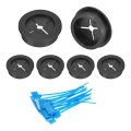 6pcs Cable Cord Grommet 1-3 8 35mm Rubber Desk Grommets Wire Pass Through Hole Cover With Marked Ties For Home Office 