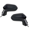 Spieg Side Mirror Set For 2020-2025 Toyota Corolla Non-heated Glass Turn Signal Light Painted Black 3 Pins Pair To1320391 